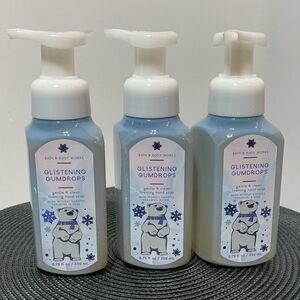BBW Glistening Gumdrops Foaming hand soap set of 3 NWT